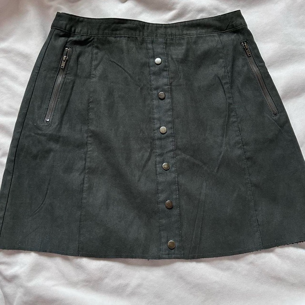 Faux suede skirt
